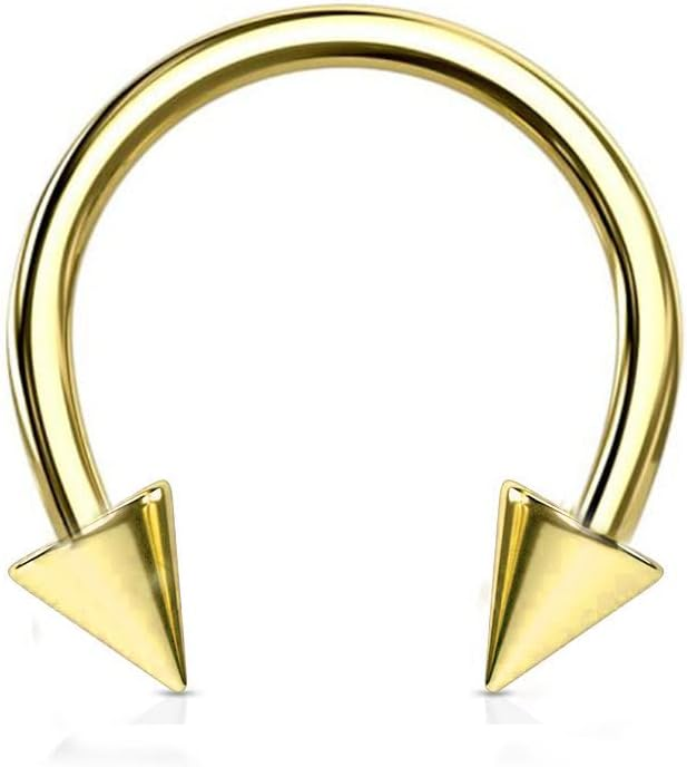 Cone Barbell Horseshoe Septum Piercing/ Nose Ring