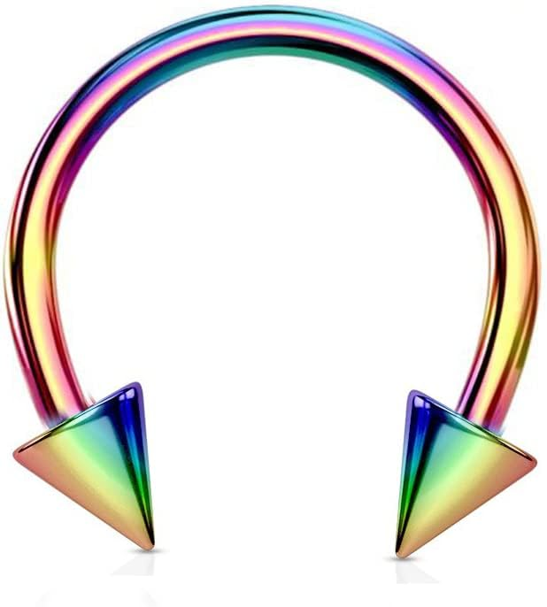 Cone Barbell Horseshoe Septum Piercing/ Nose Ring