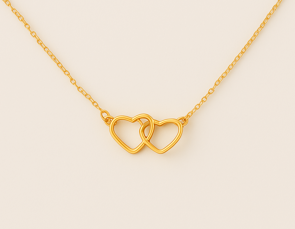 I Love You Hollow Heart Necklace