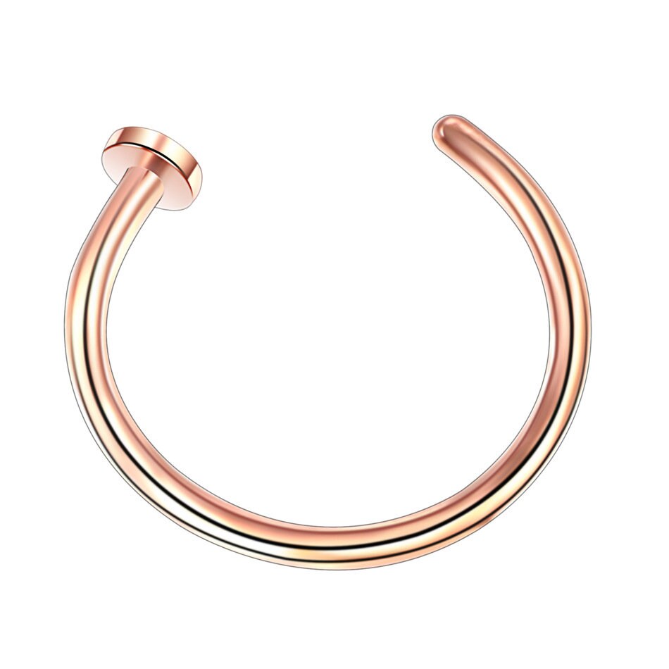 Fake Nose Ring, Faux Nose/Lip Hoop Piercing, 6mm 8mm 10mm, Gold, Silver, Rainbow, Blue, Black, Rose Gold, UK Seller, Same Day Despatch