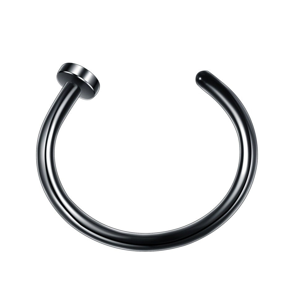 Fake Nose Ring, Faux Nose/Lip Hoop Piercing, 6mm 8mm 10mm, Gold, Silver, Rainbow, Blue, Black, Rose Gold, UK Seller, Same Day Despatch