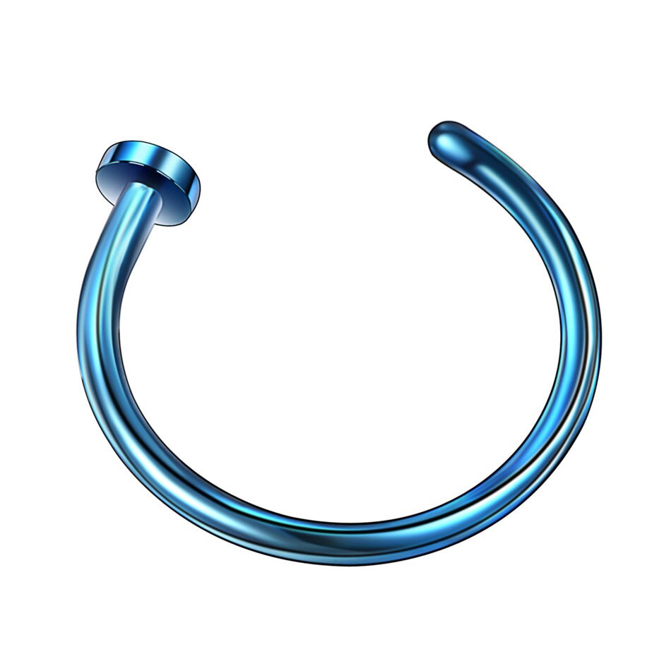 Fake Nose Ring, Faux Nose/Lip Hoop Piercing, 6mm 8mm 10mm, Gold, Silver, Rainbow, Blue, Black, Rose Gold, UK Seller, Same Day Despatch