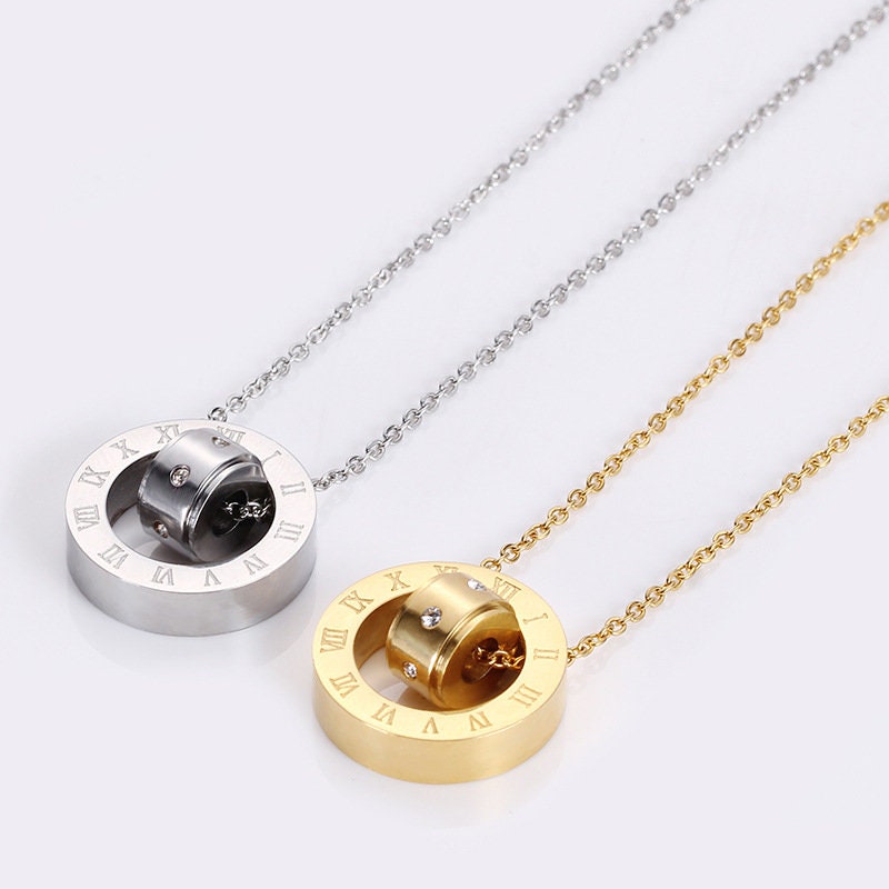 Gold Roman Numeral Necklace