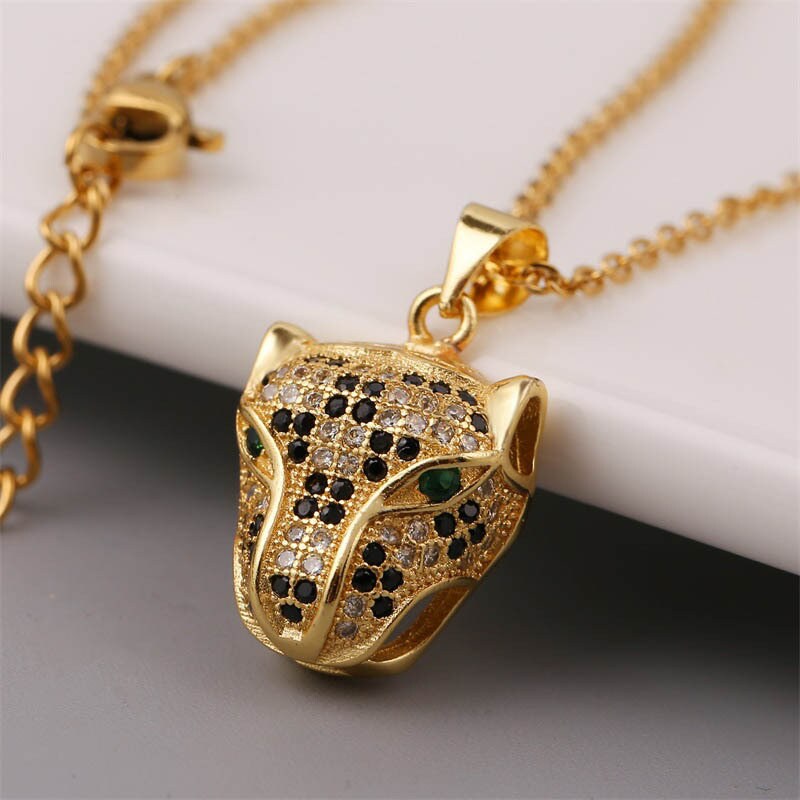 Panther Necklace CZ Gold