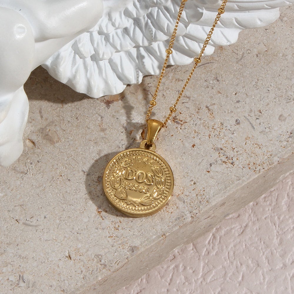 Stainless Steel Hollow Portraite Necklace