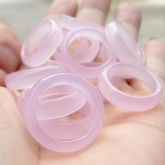 Rose Quartz Ring For Finger, Unisex Design