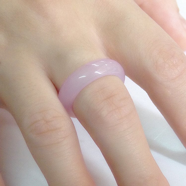 Rose Quartz Ring For Finger, Unisex Design