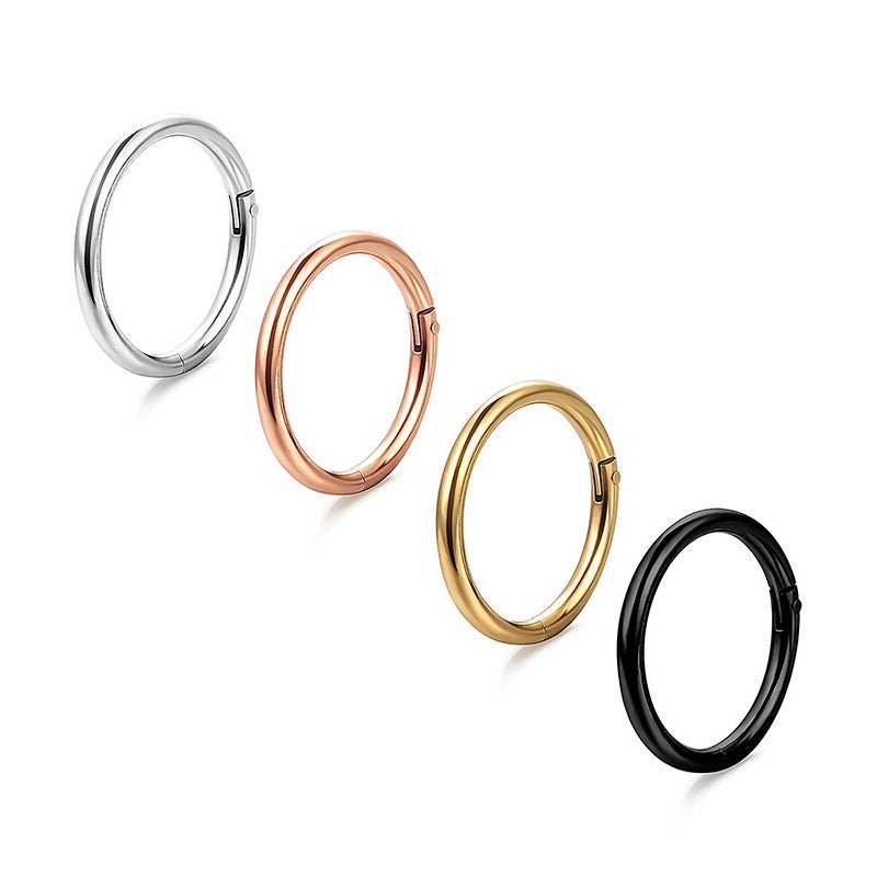 Septum Hinged Clicker Nose Ring