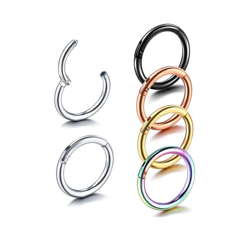 Septum Hinged Clicker Nose Ring