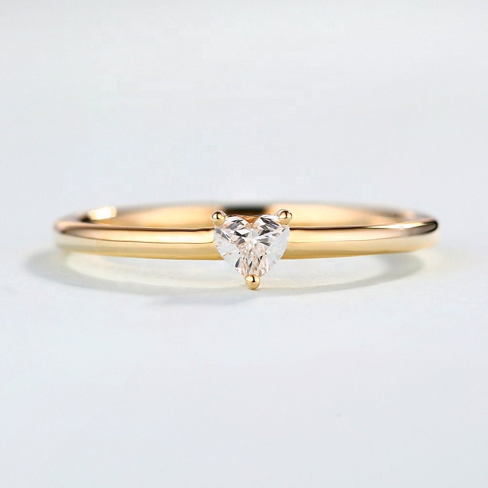 Geomentic Cubic Zircon Ring Rose Gold