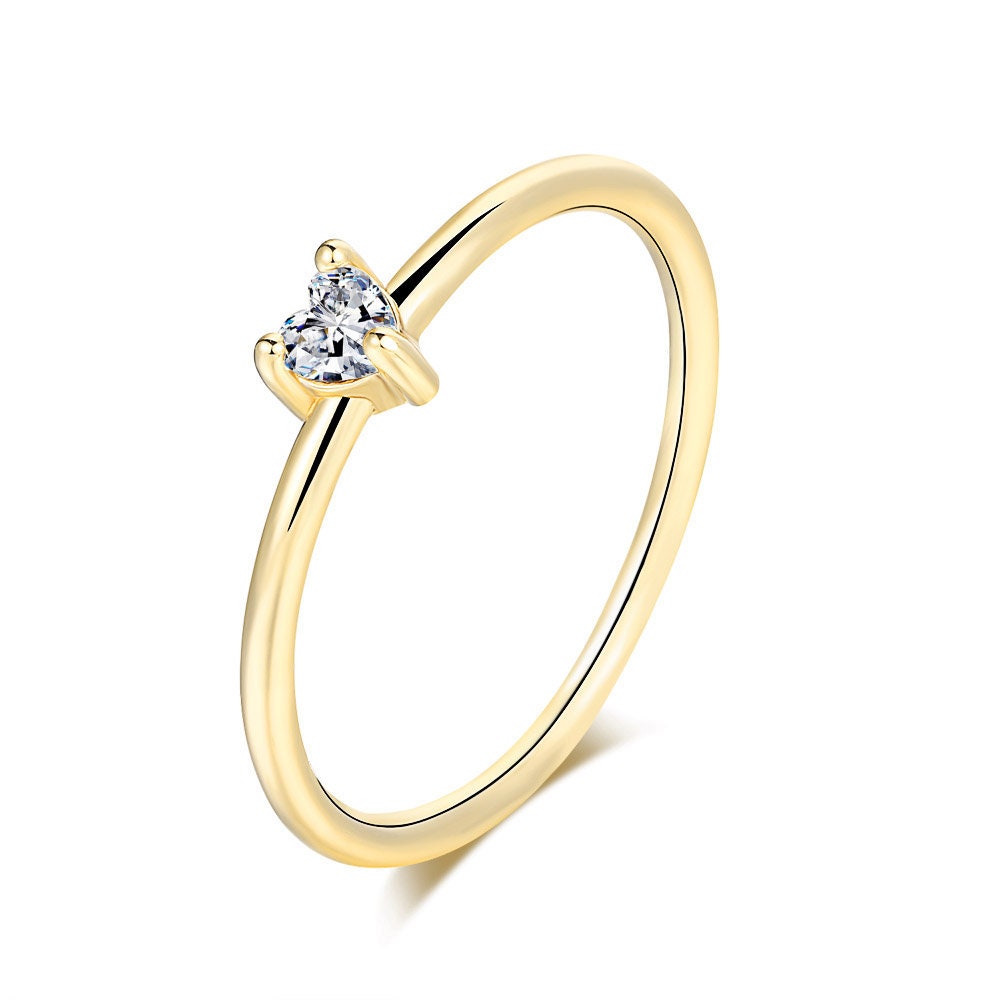 Geomentic Cubic Zircon Ring Rose Gold