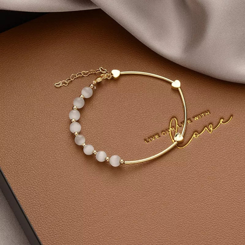Pearl & Heart Bracelet/Anklet