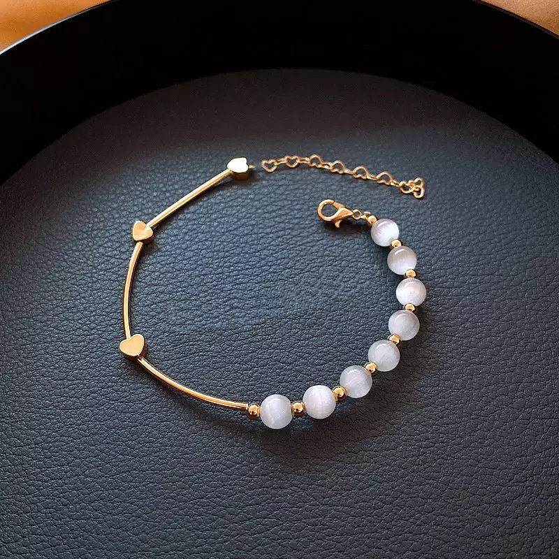 Pearl & Heart Bracelet/Anklet