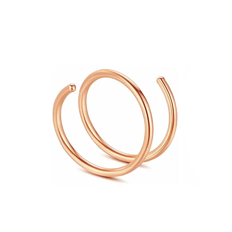 Double Nose Ring Piercing For Single Hole Noses