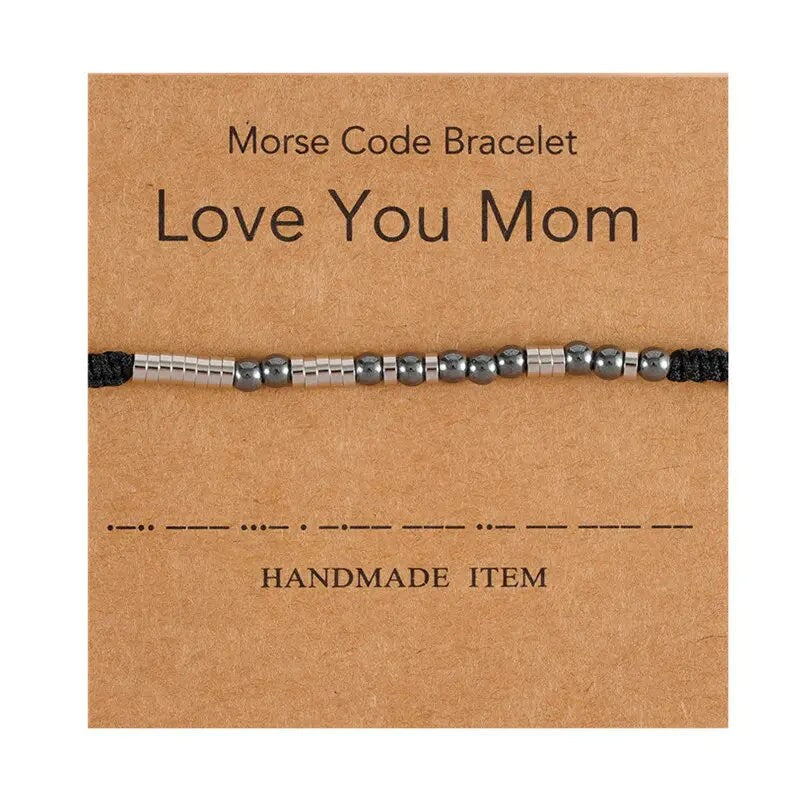 Love You Mom Morse Code Bracelet