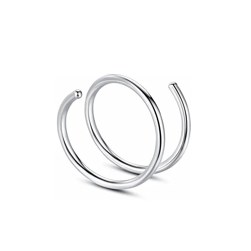 Double Nose Ring Piercing For Single Hole Noses
