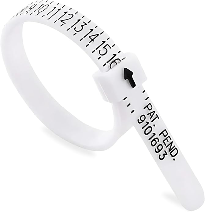 Aurum and Adorn Ring Sizer US - Adjustable Ring Measurement Tool - A-Z Sizing - Wedding Ring Sizer Gauge For Men and Women