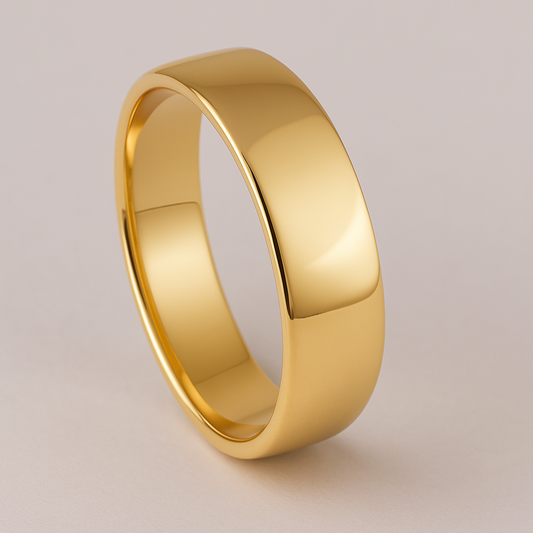 Simple Minimalist Dainty Gold Thick Ring