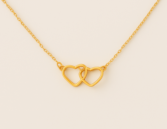 I Love You Hollow Heart Necklace