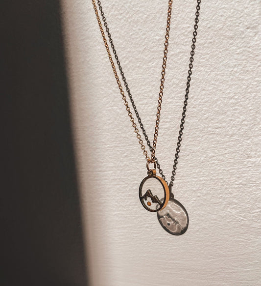 Gold Mustard Seed Mountain Necklace