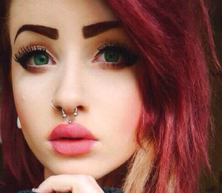 Twisted Horseshoe Septum Ring Piercing, Silver, Gold, Rose Gold, Black & Rainbow 8mm 16G