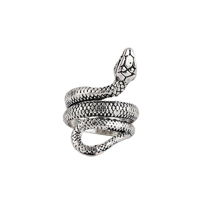 Vintage Snake Ring, Open Adjustable Ring, Retro Punk