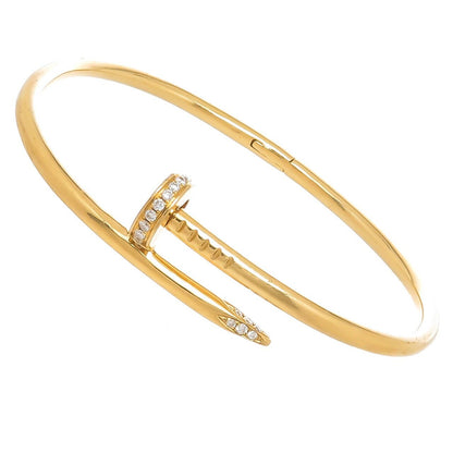 Unisex Gold Nail High Fashion Bracelet, Stainless Steel Bangle For Women & Men