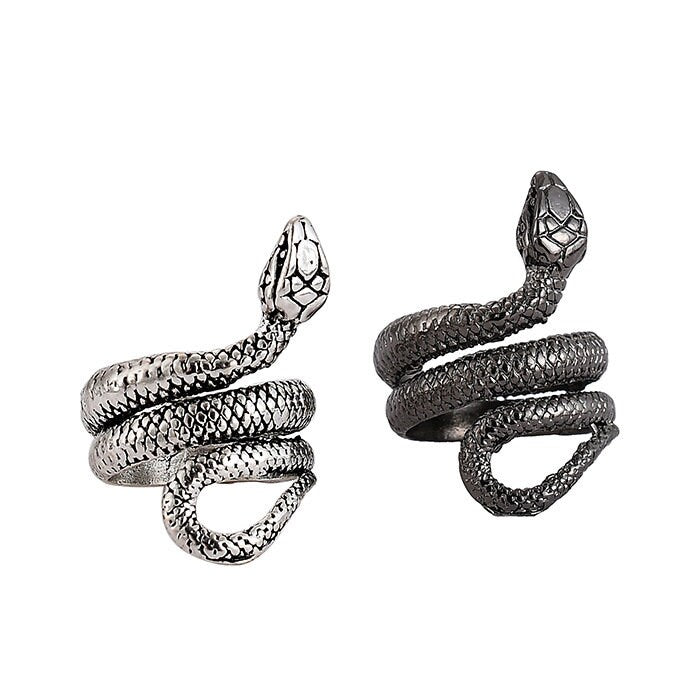 Vintage Snake Ring, Open Adjustable Ring, Retro Punk