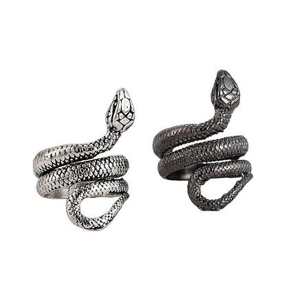 Vintage Snake Ring, Open Adjustable Ring, Retro Punk
