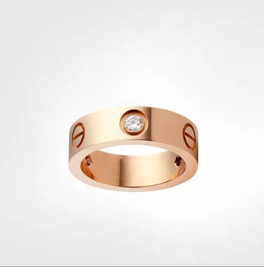 High-end Superior Quality Men's & Women's Luxury Brand Screw Fit Rose Gold Ring