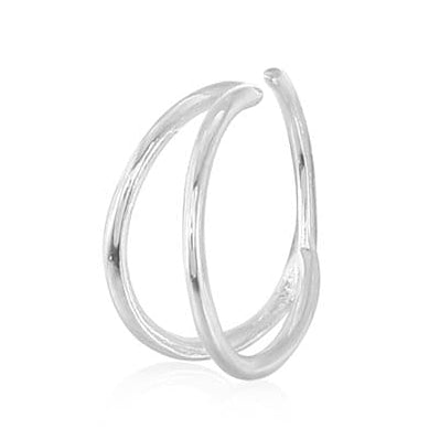 Double Nose Ring For Single Hole Noses, Gold & Silver Piercing