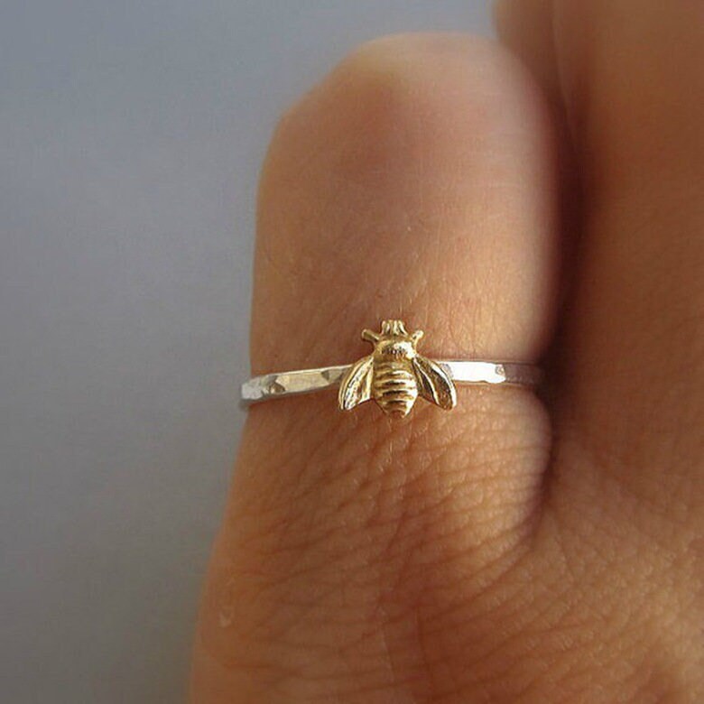 Gold Bee Ring
