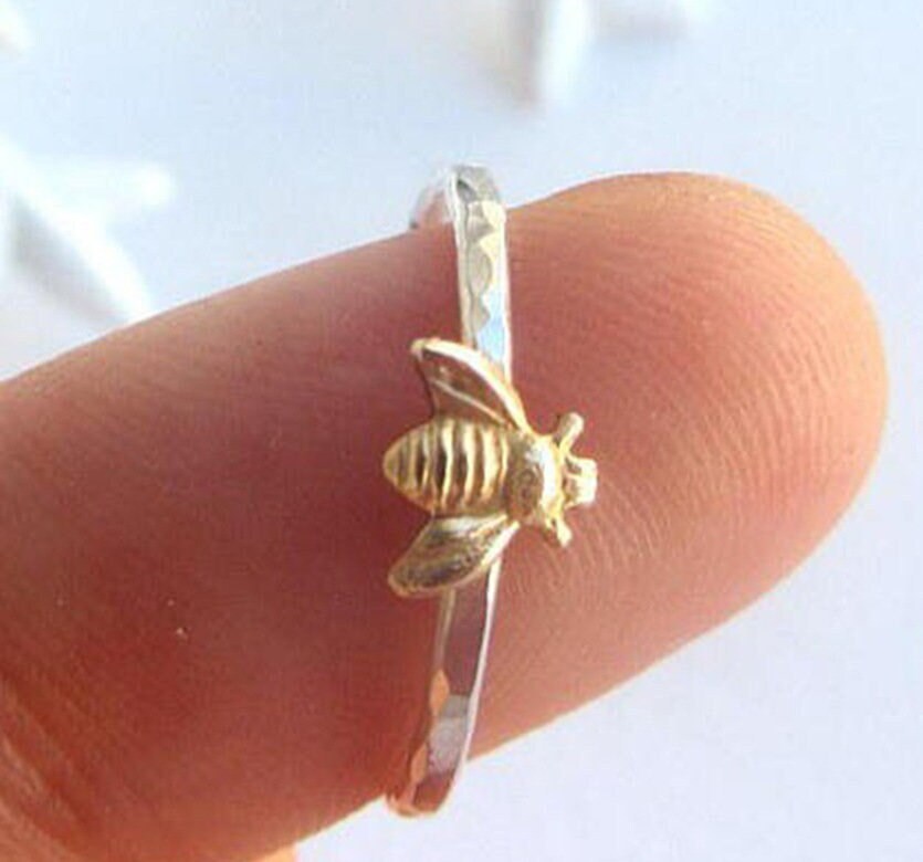 Gold Bee Ring