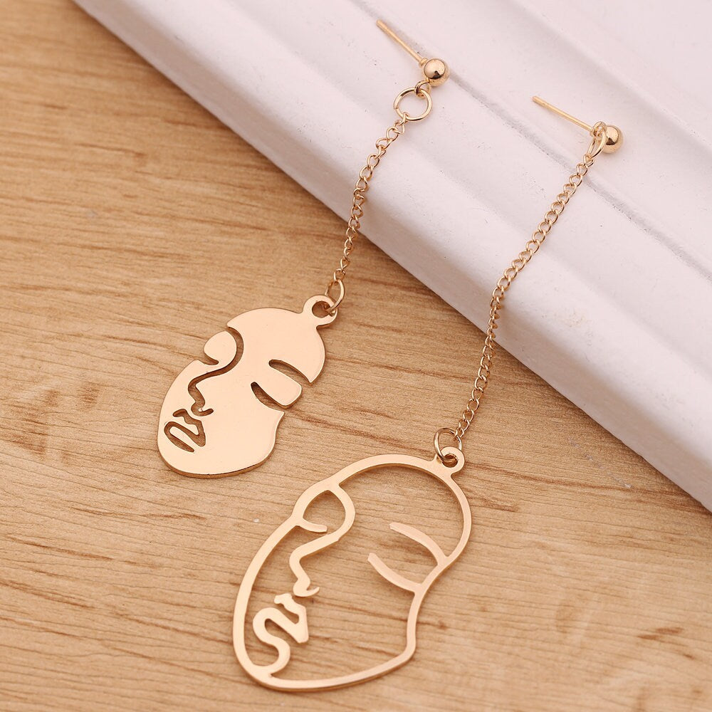 Abstract Face Silhouette Earrings