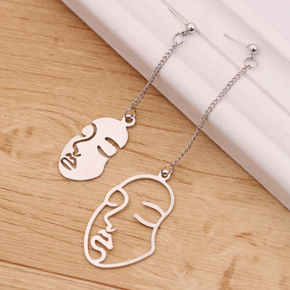 Abstract Face Silhouette Earrings