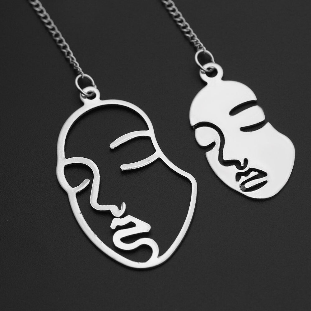 Abstract Face Silhouette Earrings