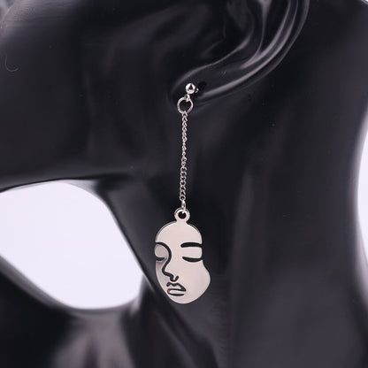 Abstract Face Silhouette Earrings