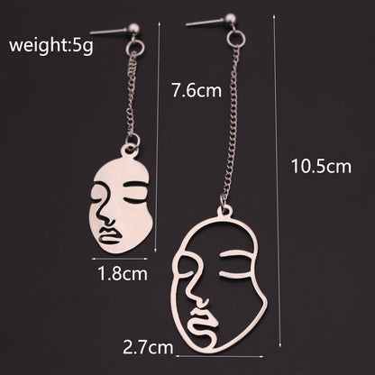 Abstract Face Silhouette Earrings