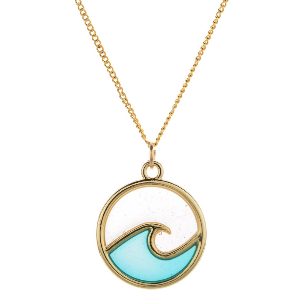 Gold Wave Ocean Necklace
