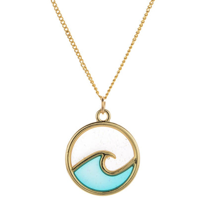 Gold Wave Ocean Necklace