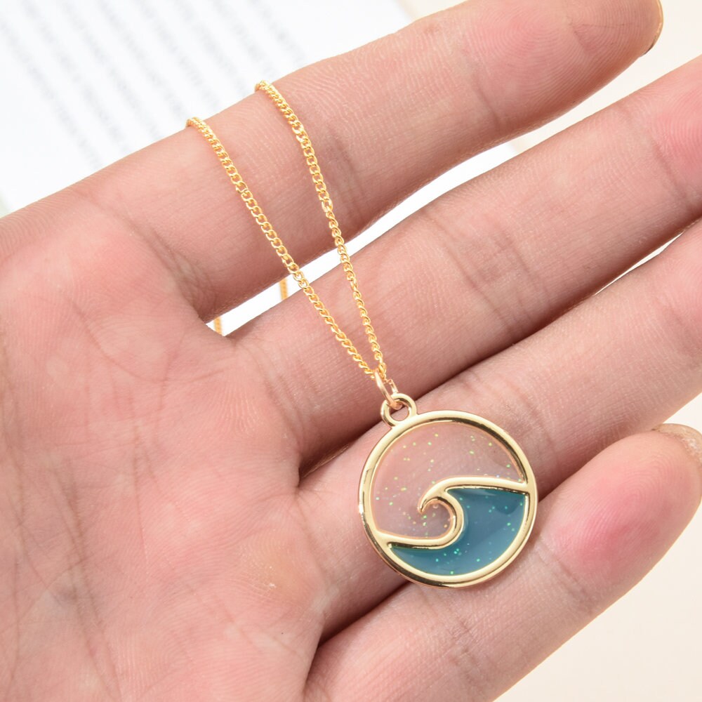 Gold Wave Ocean Necklace