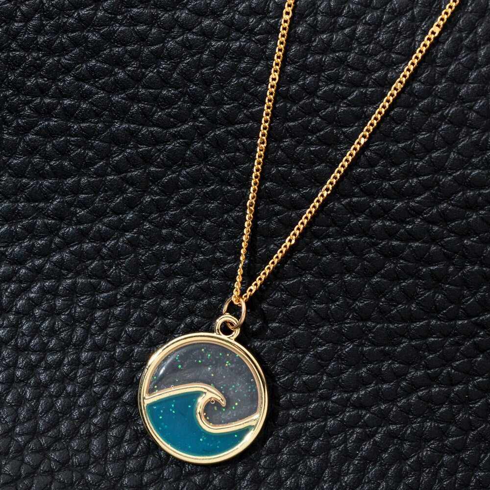 Gold Wave Ocean Necklace