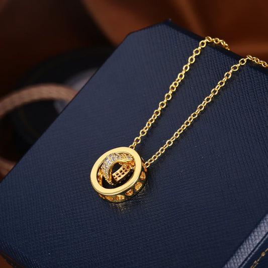 Gold And Silver Love Chain Necklace