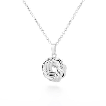 Silver And Gold Knot Pendant Necklace