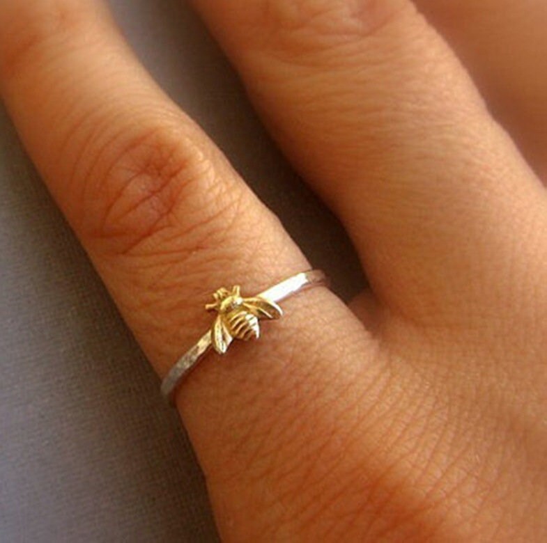 Gold Bee Ring