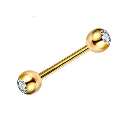 Tongue Barbell Ring With Zircon Nipple Piercing Helix Earrings Tragus Stainless Steel Piercing Jewelry