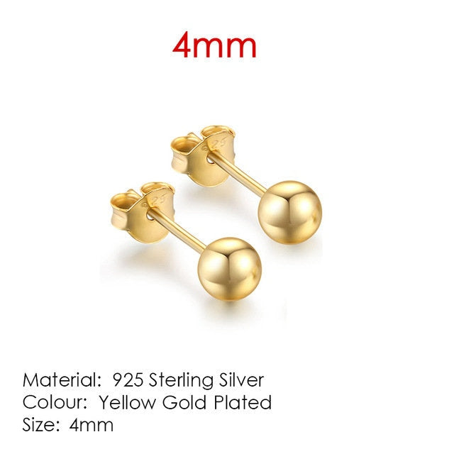 Gold Ball Stud Earrring