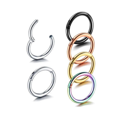 Septum Hinged Clicker Nose Ring