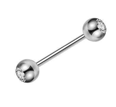 Tongue Barbell Ring With Zircon Nipple Piercing Helix Earrings Tragus Stainless Steel Piercing Jewelry