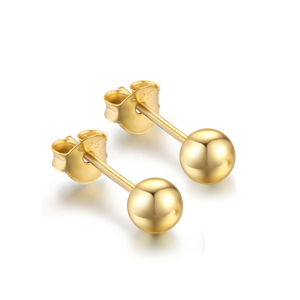 Gold Ball Stud Earrring